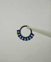 Кольцо-кликер Комета Blue 1.2 мм (16 G)